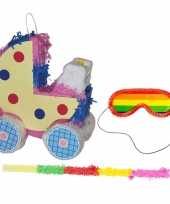 Pinata kinderwagen set stok blinddoek